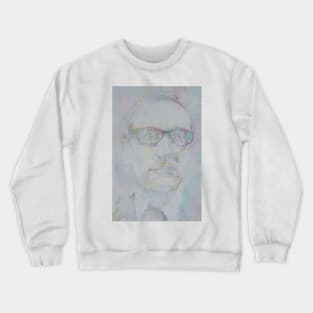 WILLIAM S. BURROUGHS watercolor and acryliic portrait Crewneck Sweatshirt